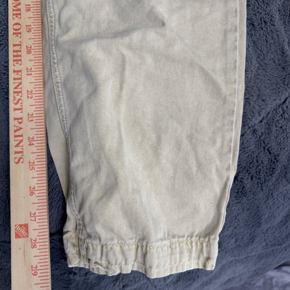 Free People Women's Pleated Tapered Pants Beige Boho Chino Khaki Size 2 - Picture 7 of 11